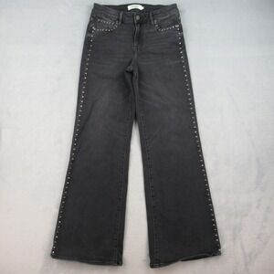 Hidden Jeans Blake Flare Jeans Womens 27 Black Studded Mid Rise BK3388CF-STBL